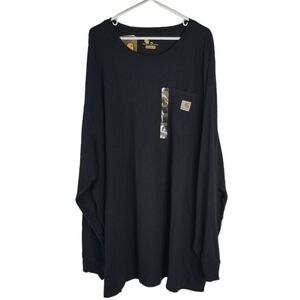 NWT Carhartt Black Original Fit Long Sleeve Tee Shirt Size 5XL